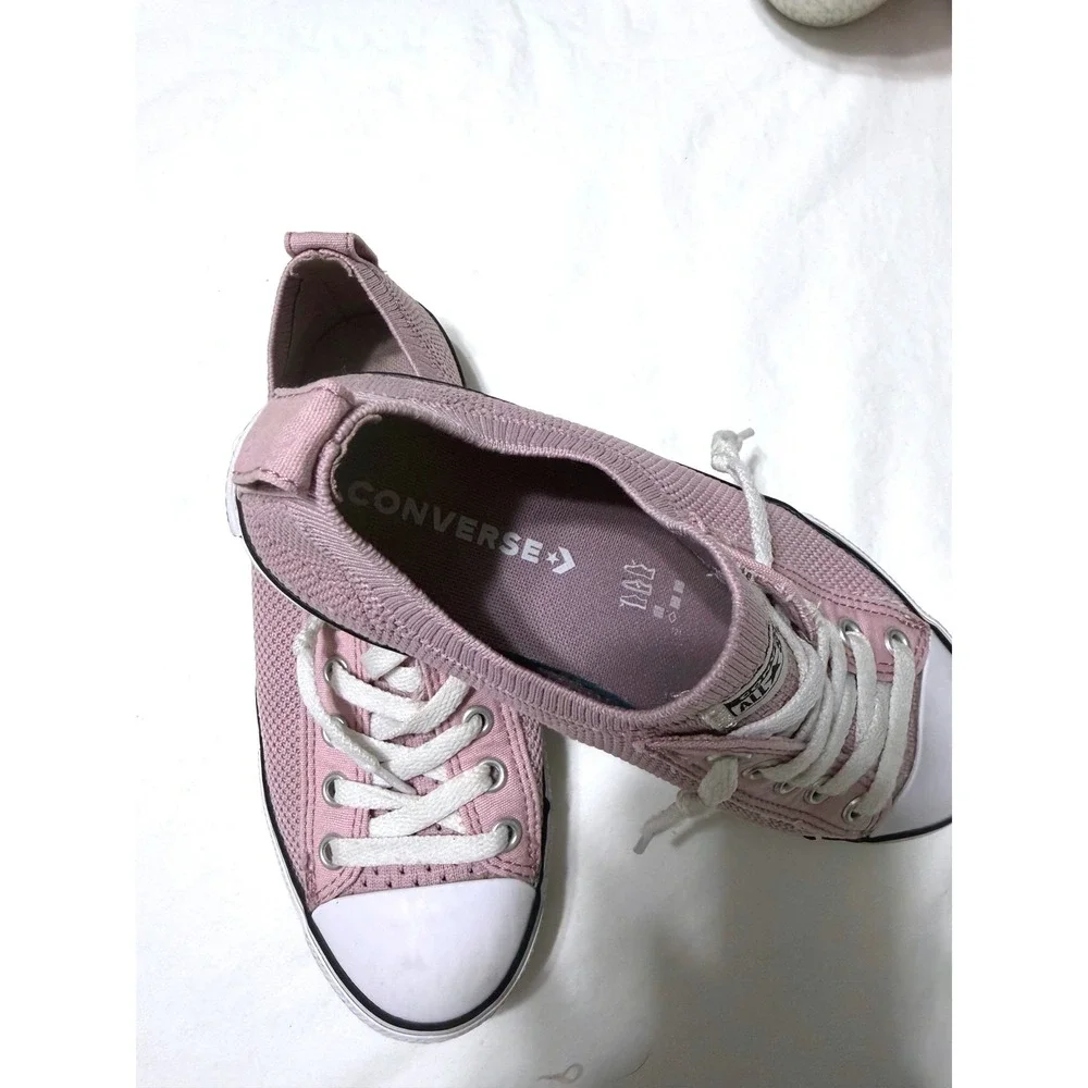 Converse Chuck Taylor All Star Shoreline Pink Knit Low Top Shoes A09072F Size 2Y